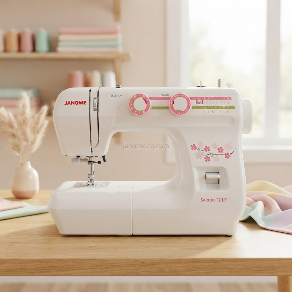 چرخ خیاطی و گلدوزی ژانومه مدل Sakura 12 LE